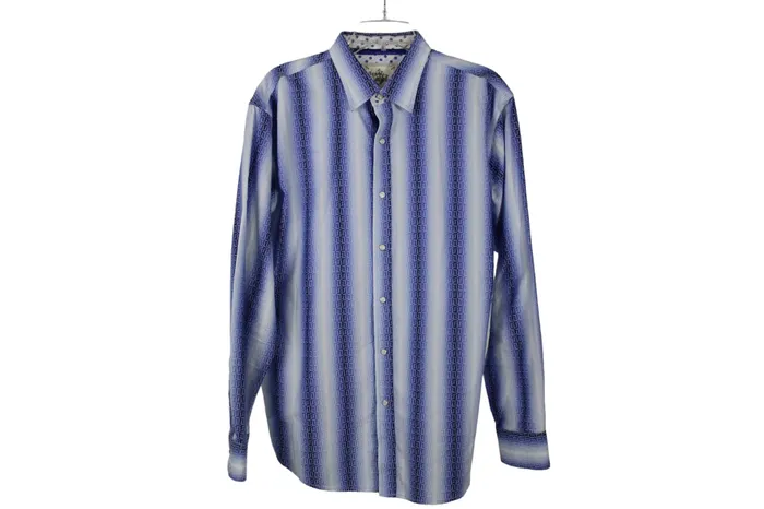 Rings Age Of Wisdom Age Of Wisdom Blue Button Down Shirt XL