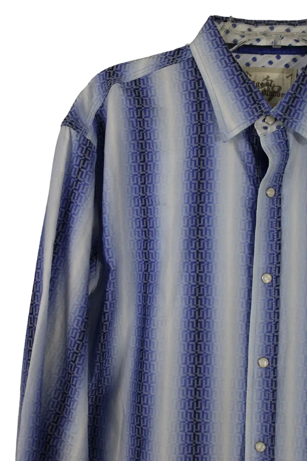 Rings Age Of Wisdom Age Of Wisdom Blue Button Down Shirt XL