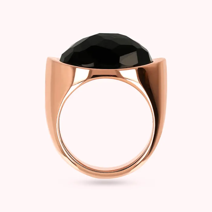 Rings Anello Cocktail con Pietra Naturale Ovale Sfaccettata Bronzallure