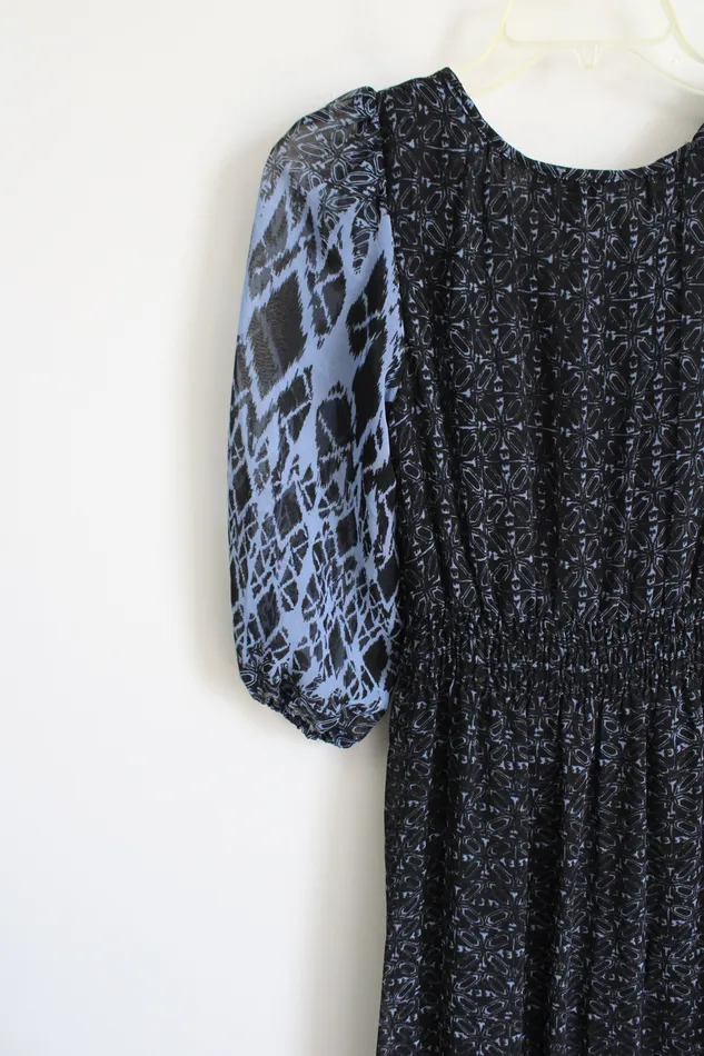 Rings Angie Blue Black Maxi Dress S Angie