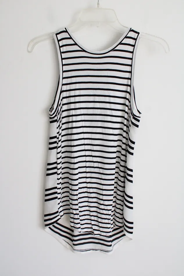 Rings Ann Taylor LOFT LOFT Black White Striped Tank XS