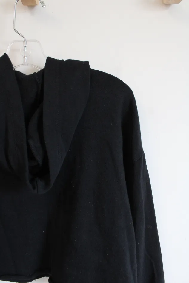 Rings Art Class Art Class Black Zip Up Cropped Black Hoodie Youth M 78