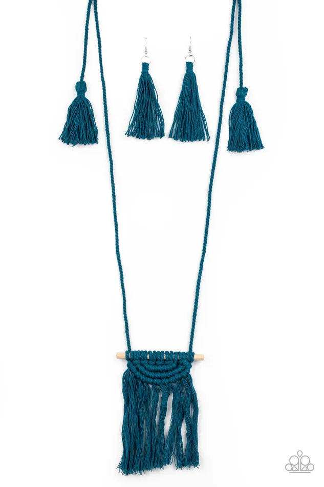 Rings Between You and MACRAME Blue Paparazzi Accessories