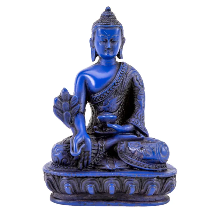 Rings Blue Buddha of Medicine Statue Nirvana Mala