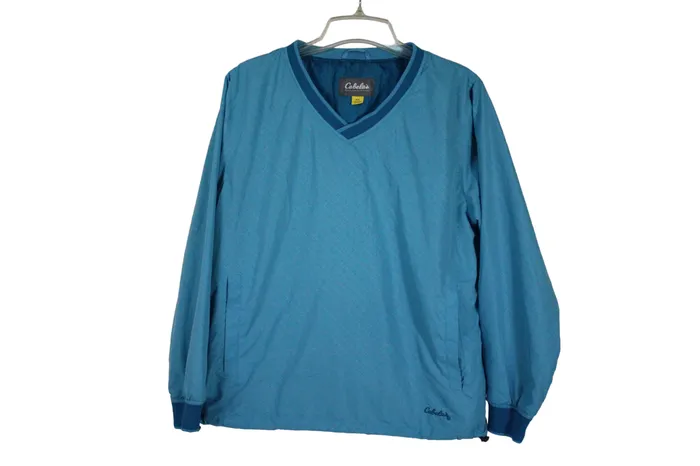 Rings Cabelas Cabelas Blue Windbreaker Sweatshirt M