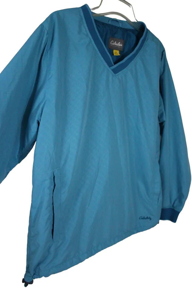 Rings Cabelas Cabelas Blue Windbreaker Sweatshirt M