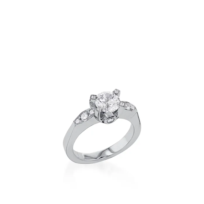 Rings Capri White Gold Engagement Ring John Atencio