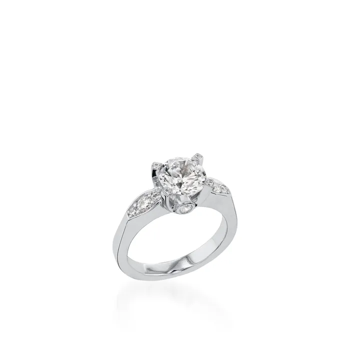 Rings Capri White Gold Engagement Ring John Atencio
