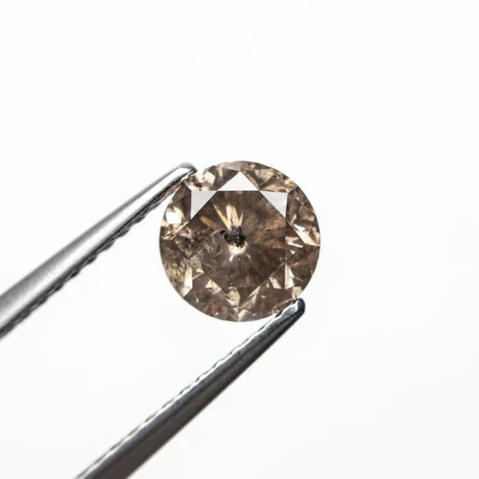 Rings Champagne Salt and Pepper Brilliant Diamond 126ct Round Misfit Diamonds