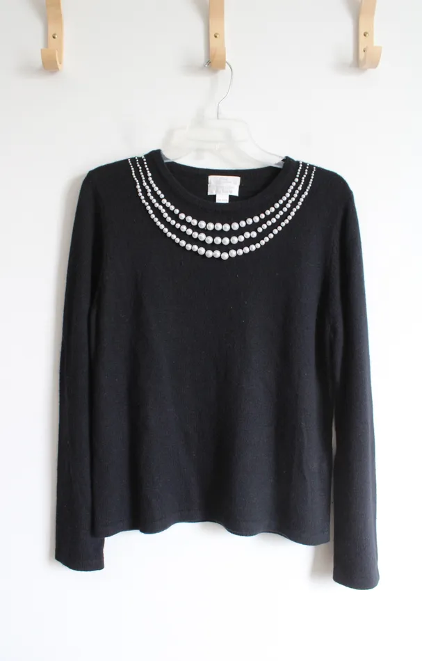 Rings Christopher Banks Black Pearl Trimmed Silk Blend Sweater L Christopher Banks Rings Christopher Banks Black Pearl Trimmed Silk Blend Sweater L Christopher Banks