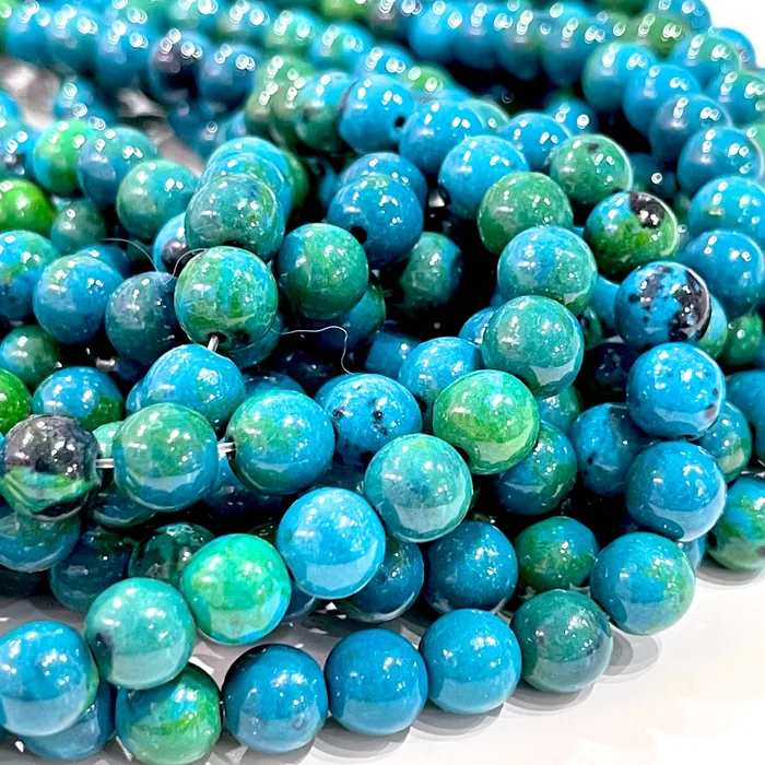 Rings Chrysocolla Genuine Gemstone 8mm Smooth Round Beads 48 beads Peppy Beads Rings Chrysocolla Genuine Gemstone 8mm Smooth Round Beads 48 beads Peppy Beads