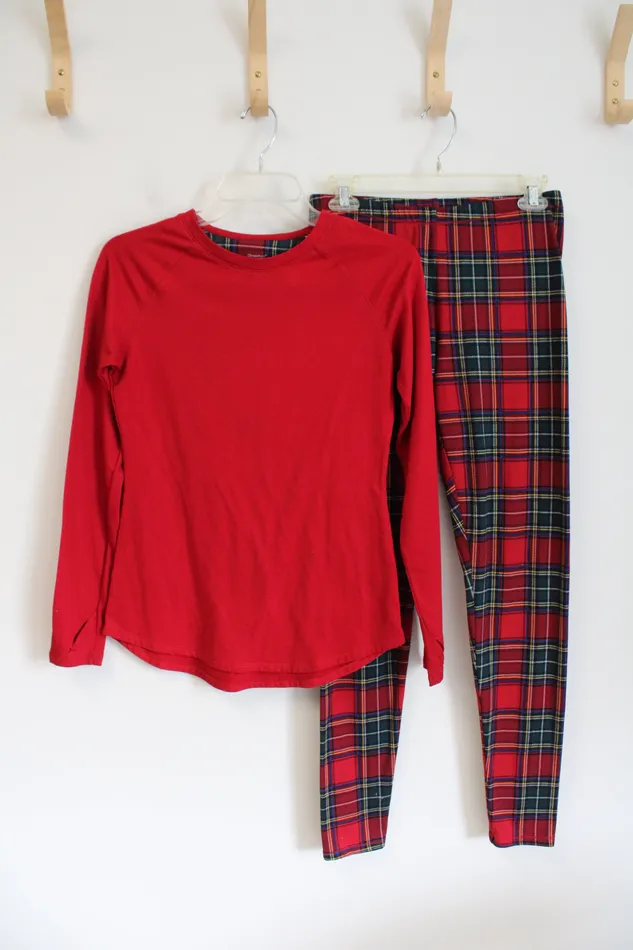 Rings Climate Right Climate Right Red Green Blue Plaid Pajama 2Piece Set S