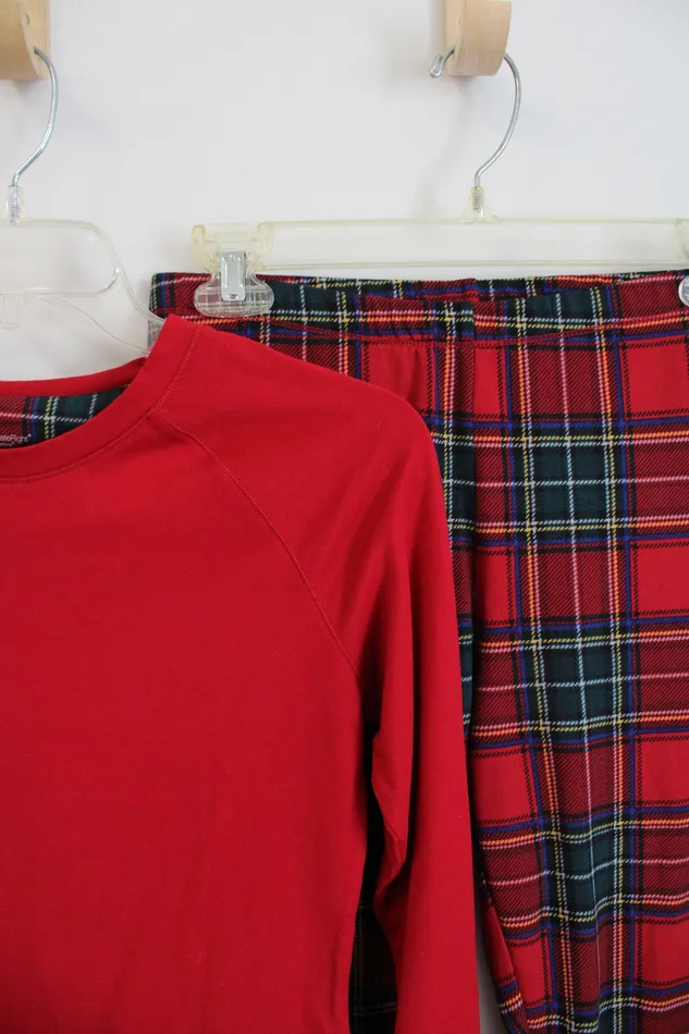 Rings Climate Right Climate Right Red Green Blue Plaid Pajama 2Piece Set S