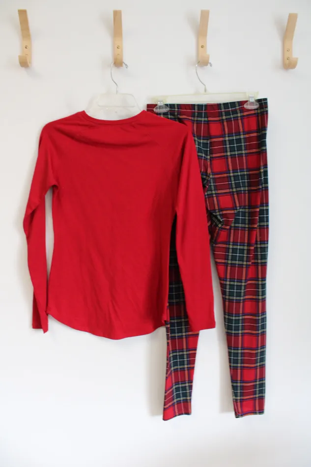 Rings Climate Right Climate Right Red Green Blue Plaid Pajama 2Piece Set S