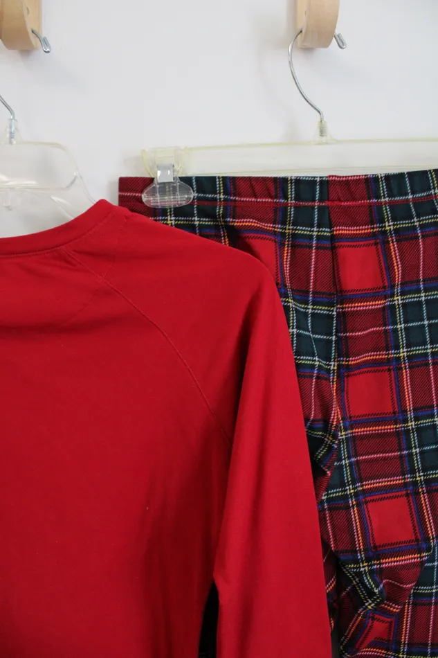 Rings Climate Right Climate Right Red Green Blue Plaid Pajama 2Piece Set S
