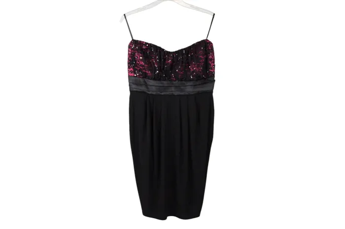 Rings Deb NEW Deb Black Pink Sequin Dress 3X