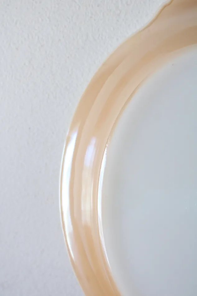 Rings Fire King FireKing 468 Orange Peach Lustre Divided Oval Dish