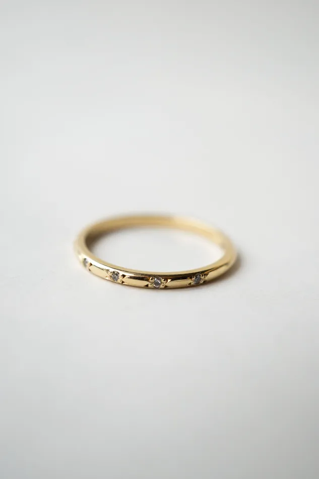 Rings Foe Dear 14k yellow gold Starset Salt Pepper Diamond Band SOLD