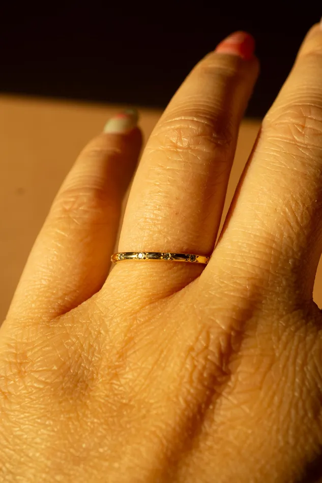 Rings Foe Dear 14k yellow gold Starset Salt Pepper Diamond Band SOLD