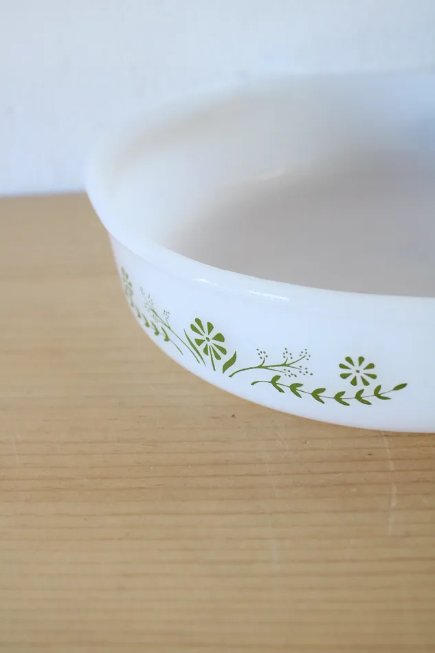 Rings Glasbake Glasbake Green Daisy J2429 8 Round Dish