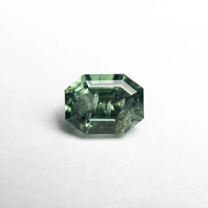 Rings Green Step Cut Sapphire 195ct Cut Corner Rectangle Misfit Gems