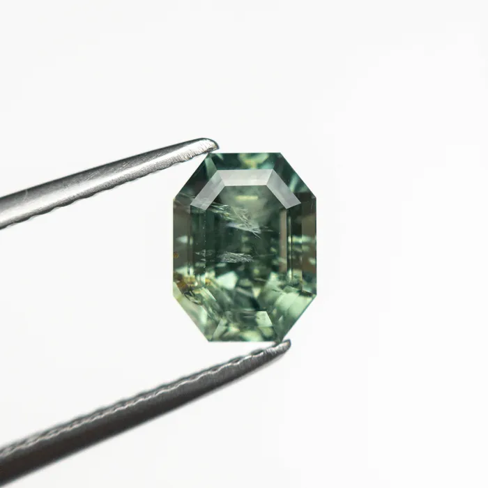Rings Green Step Cut Sapphire 195ct Cut Corner Rectangle Misfit Gems