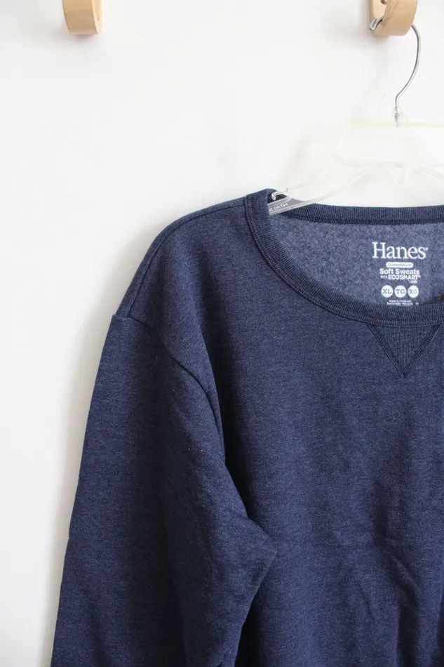 Rings Hanes Hanes ComfortBlend Soft Sweats Blue Sweatshirt XL