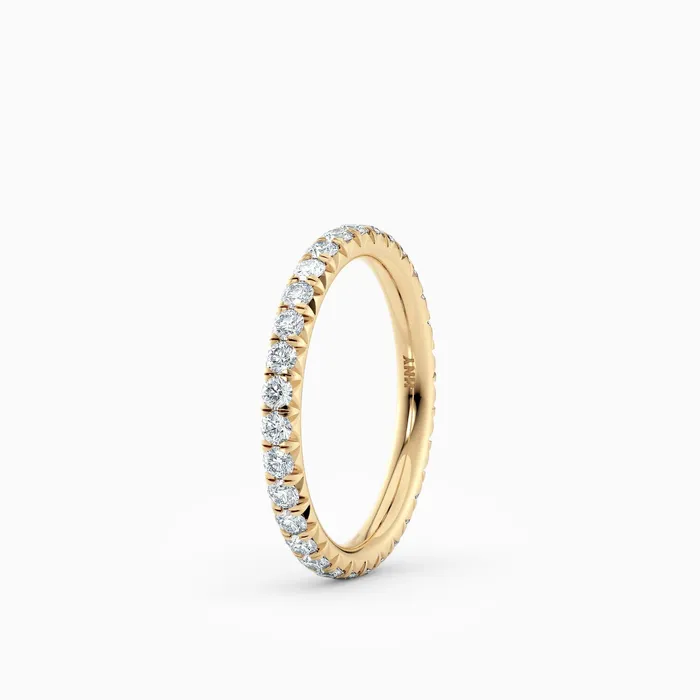 Rings Honey Jewelry Co 18mm French Cut Eternity Band
