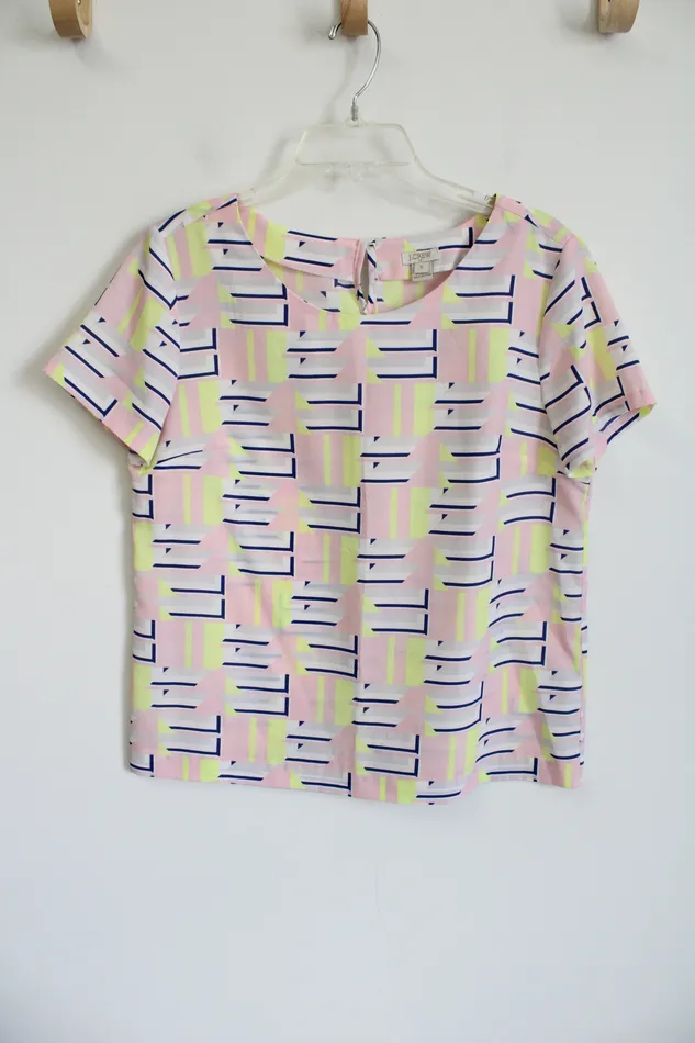 Rings JCrew JCrew Pink Blue Yellow Blouse S