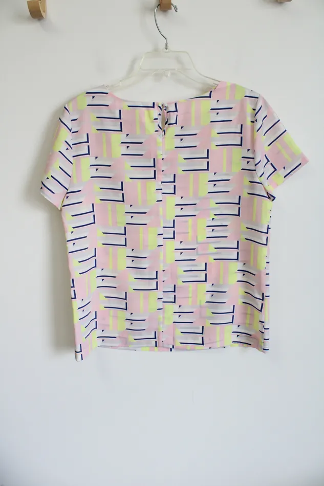 Rings JCrew JCrew Pink Blue Yellow Blouse S