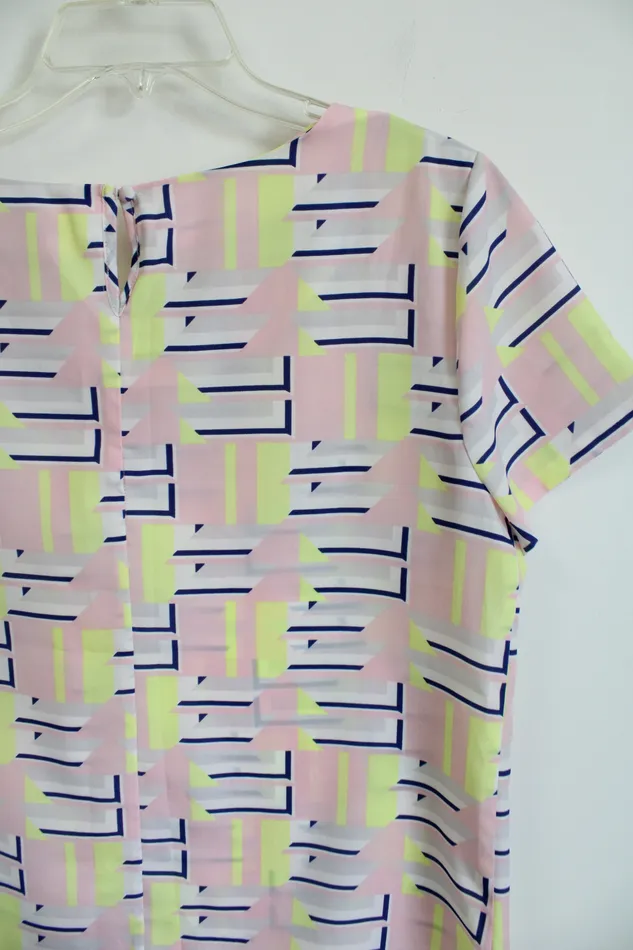 Rings JCrew JCrew Pink Blue Yellow Blouse S
