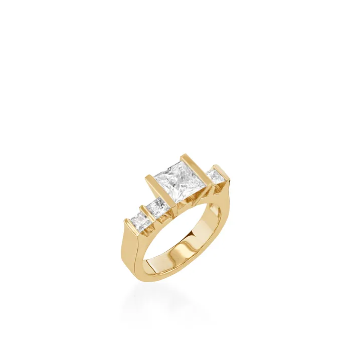 Rings John Atencio Avanti Yellow Gold Engagement Ring