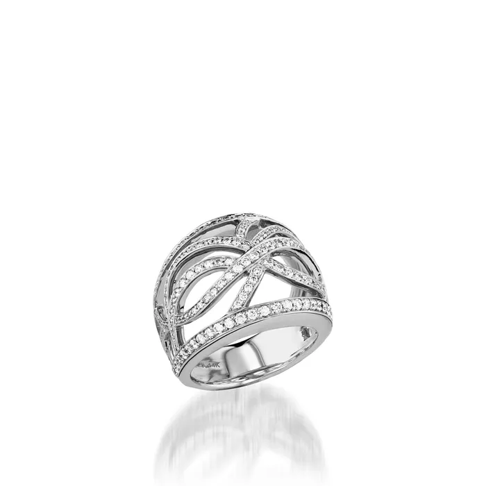 Rings John Atencio Bellagio Wide Pave Diamond Ring