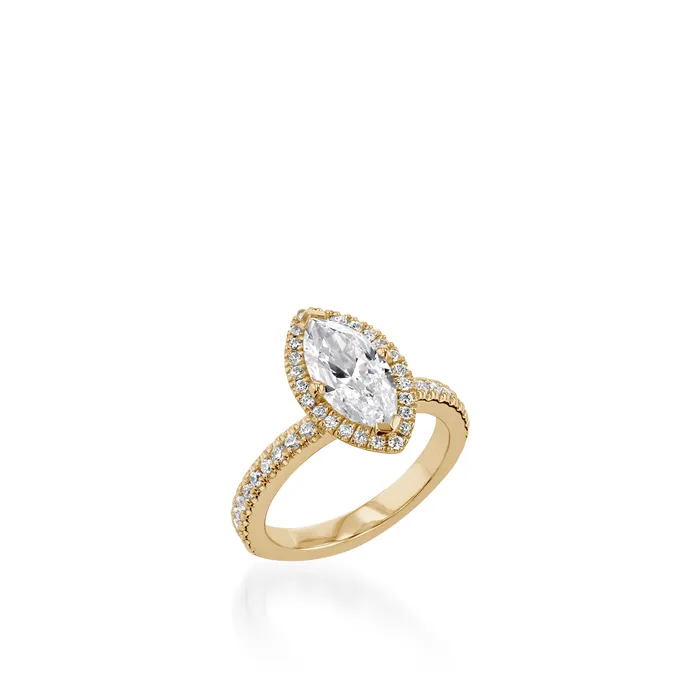 Rings John Atencio Majesty Marquise White Gold Engagement Ring