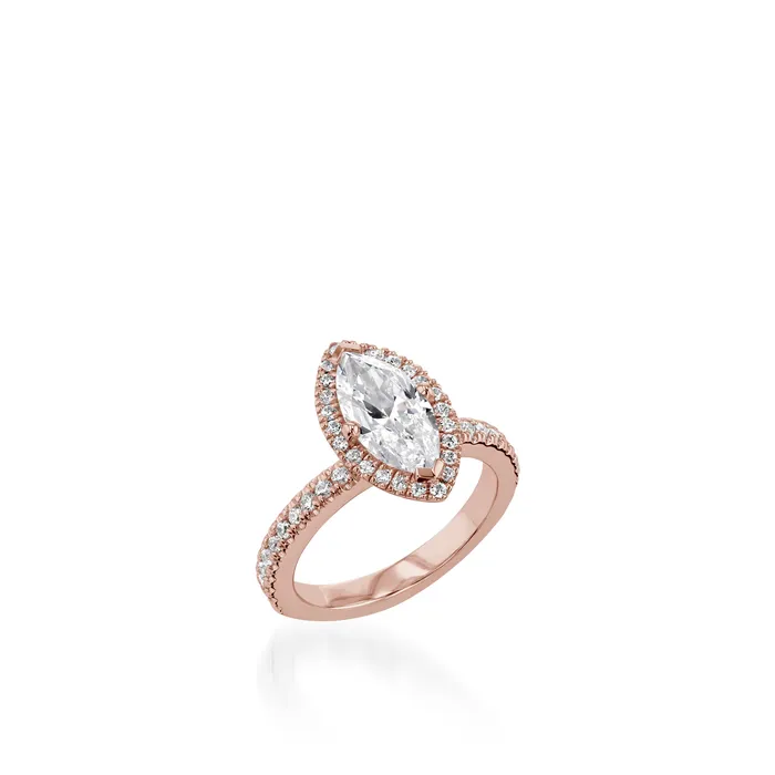 Rings John Atencio Majesty Marquise White Gold Engagement Ring