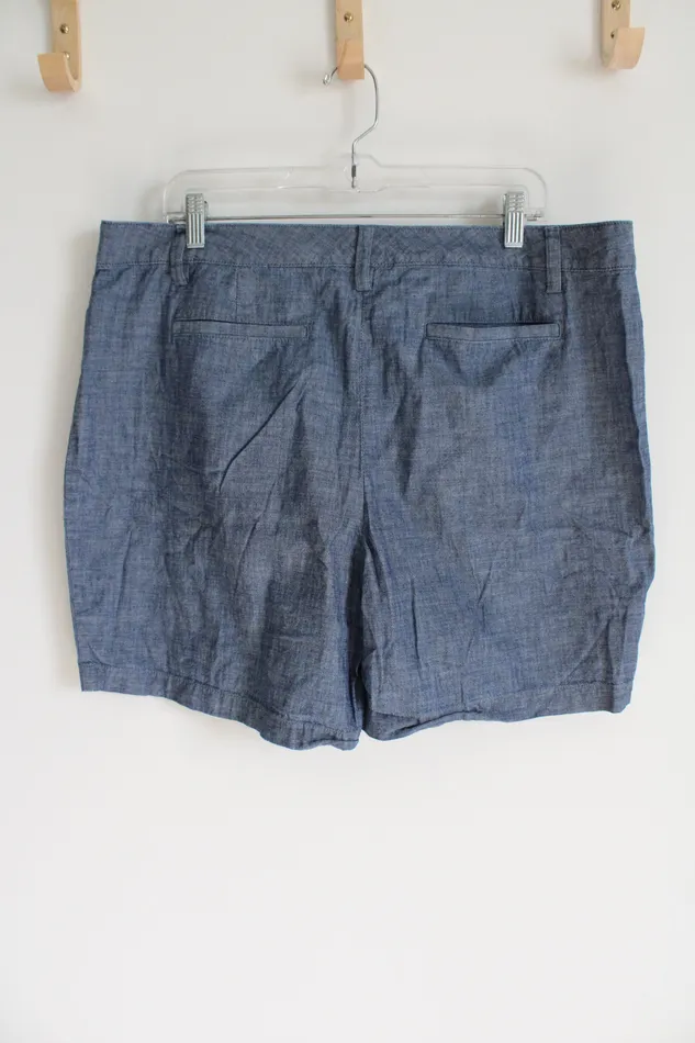 Rings Lands End Lands End Blue Chambray Shorts 18