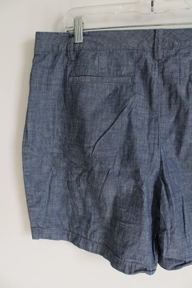 Rings Lands End Lands End Blue Chambray Shorts 18