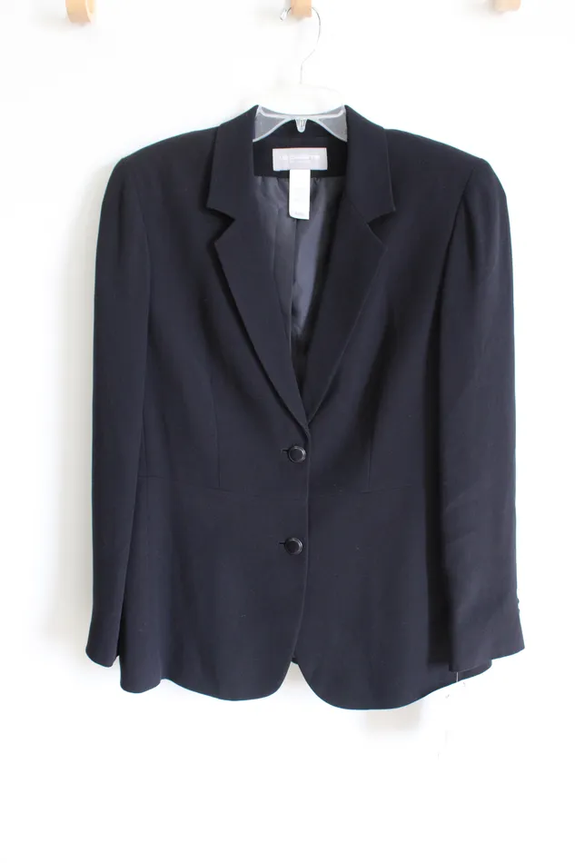 Rings Liz Claiborne NEW Liz Claiborne Twilight Frost Navy Blue Blazer 10