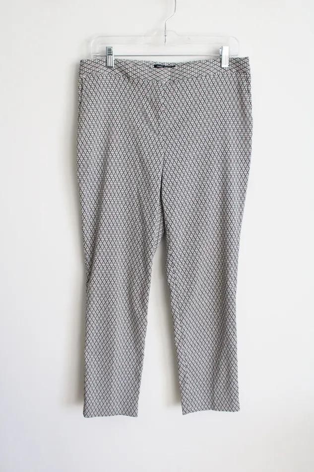 Rings Mario Serani Mario Serani Italy Black White Patterned Pant 10
