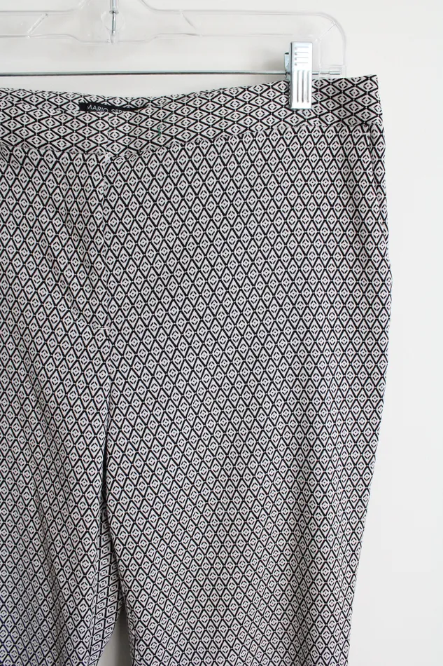 Rings Mario Serani Mario Serani Italy Black White Patterned Pant 10