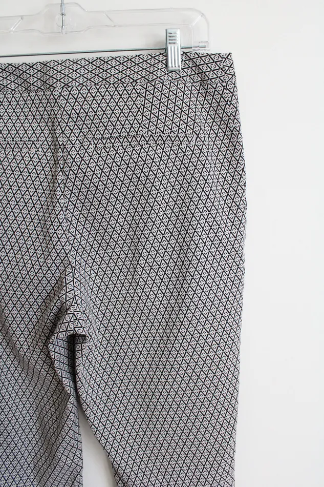 Rings Mario Serani Mario Serani Italy Black White Patterned Pant 10