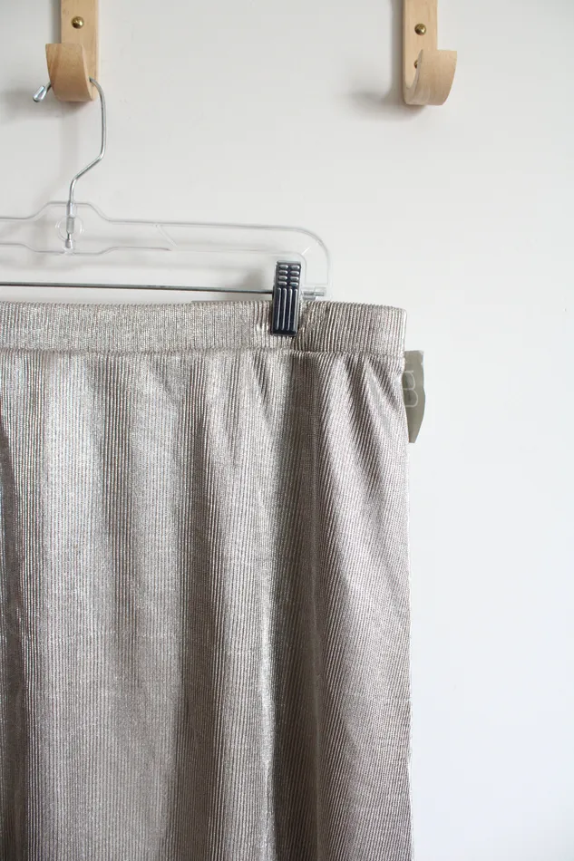 Rings Maurices NEW Maurices Ribbed Silver Shimmer Skirt XL