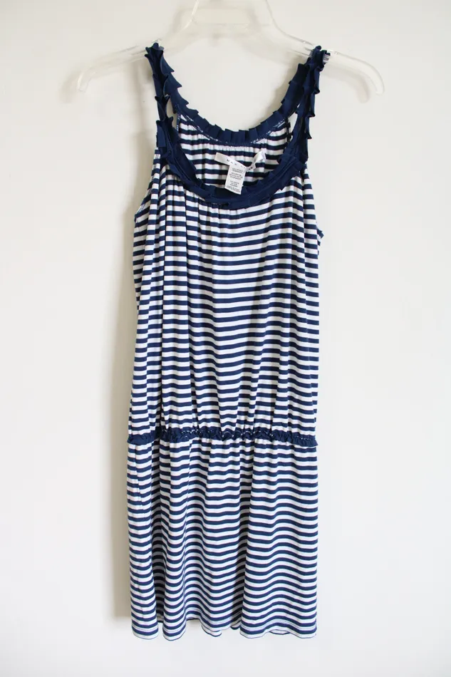 Rings Max Studio Max Studio Blue Striped Dress XS