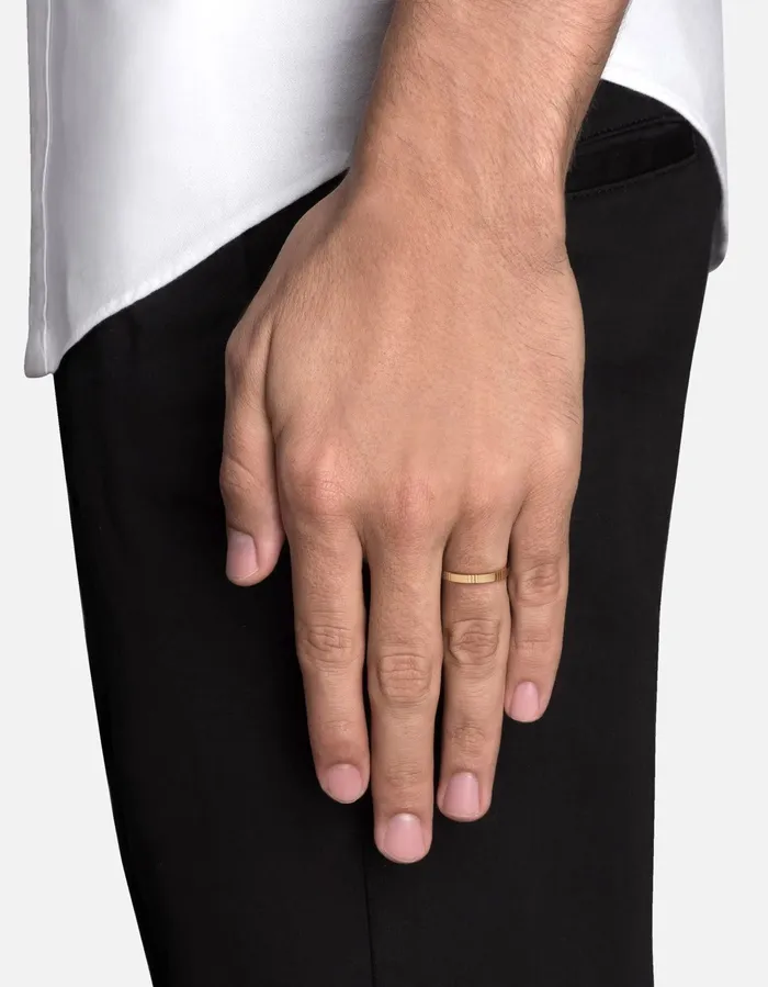 Rings Miansai Bolt Ring Gold Vermeil Rings Miansai Bolt Ring Gold Vermeil