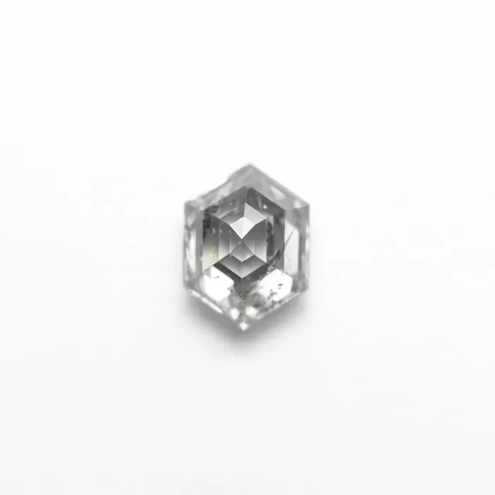Rings Misfit Diamonds Salt and Pepper Step Cut Diamond 089ct Hexagon