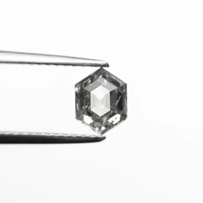 Rings Misfit Diamonds Salt and Pepper Step Cut Diamond 089ct Hexagon