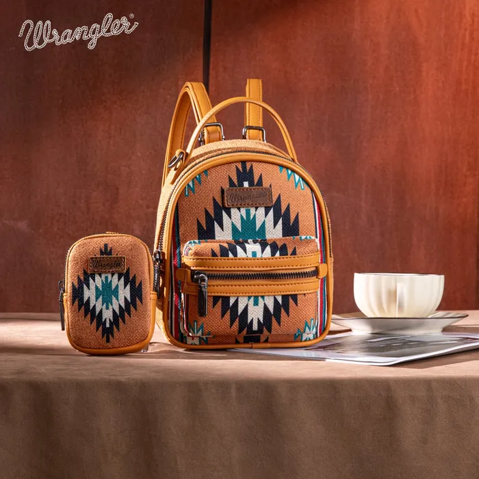Rings MONTANA WEST Wrangler Southwestern Knitted Mini Backpack With Coin Pouch Mustard Rings MONTANA WEST Wrangler Southwestern Knitted Mini Backpack With Coin Pouch Mustard