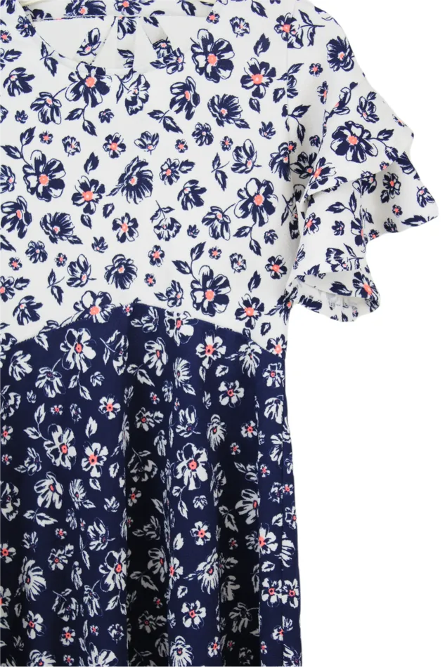 Rings My Michelle My Michelle Blue White Floral Dress 14