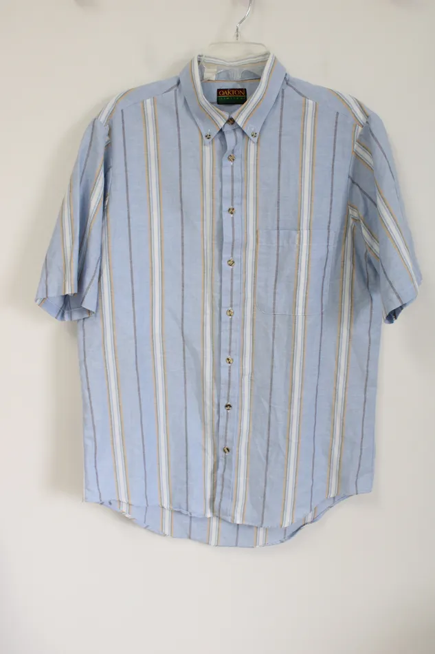 Rings Oakton Limited Blue Striped Button Down Shirt L Tall Oakton