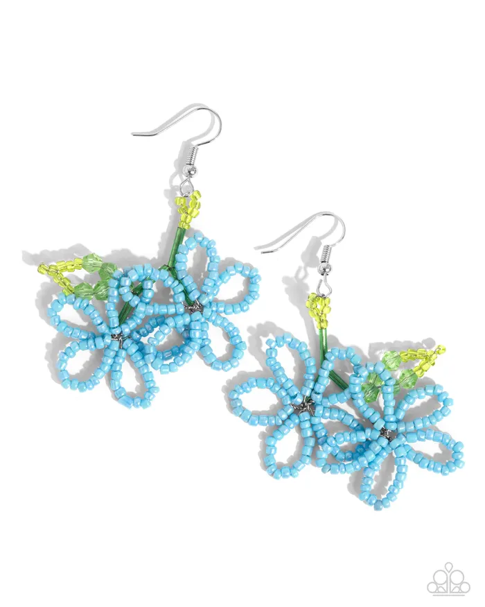Rings Paparazzi Accessories Beaded Blooms Blue